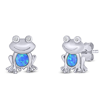 frog stud earrings
